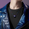 POSAN Necklace PSP-001 3D Titanium Planet Pendant with Anodized Gradient Finish & Matching Titanium Chain