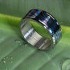 PSR-001 Gradient Damascus Titanium Rainbow Ring with IPH Technology