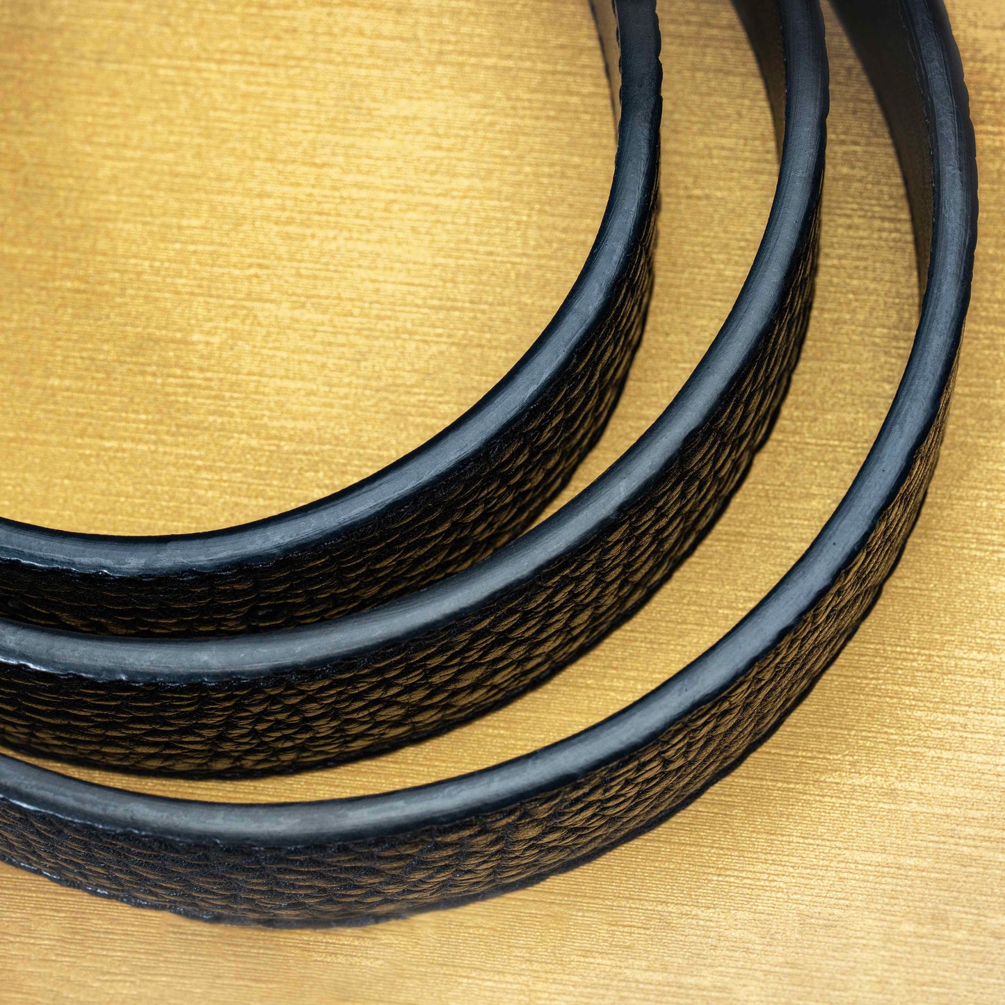 POSAN Belt PSB-001 Wild Cowhide Zodiac Plate Buckle Belt with Titanium & Black-Gold Electroplated Finish