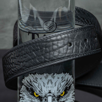 POSAN Belt PSB-002 Titanium Buckle Belt with Wild Cowhide – Bold Texture & Timascus Options