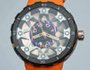 PSW-001 ORANGE Gradient Damascus Titanium Watch